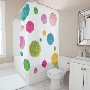 Girly Colourful Pom Pom Print