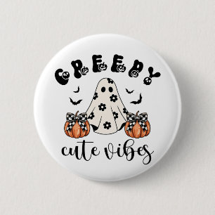 Girly Coquette Creepy Cute Vibes Halloween 2 Inch Round Button