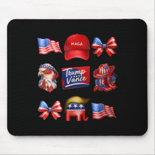 Girly Coquette Trump Vance 2024 Trump Girl Republi Mouse Pad