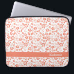 Girly Coral Peach Tropical Flowers Monogram Laptop Sleeve<br><div class="desc">Girly Coral Peach Tropical Flowers Monogram Laptop Sleeve. Easy to customize with text,  fonts,  and colours. Created by Zazzle pro designer BK Thompson exclusively for Cedar and String; please contact us if you need assistance with the design.</div>