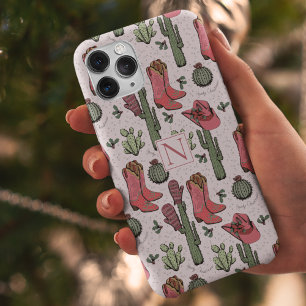 Girly Country Cowgirl Christmas Monogram iPhone 11 Pro Max Case