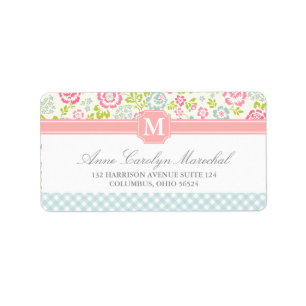 Girly Country Floral Personalized Label