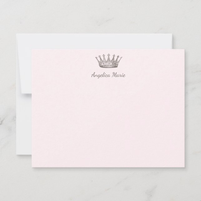 Girly Crown Princess Script Name Template (Front)