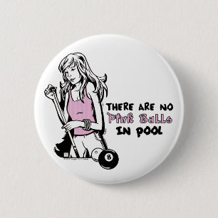 Girly Cue 2 Inch Round Button