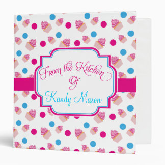 Girly Cupcake From the Kitchen of Recipe binders