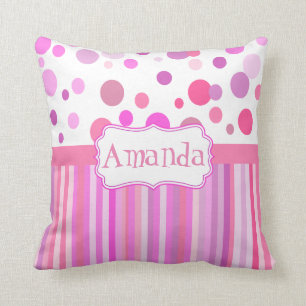 Girly custom cushion, girl's room throw pillow