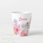 Girly Cute Personalized Floral Watercolor