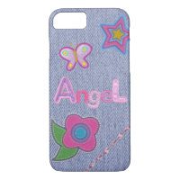 Girly Denim Charm iPhone 7 Phone Case