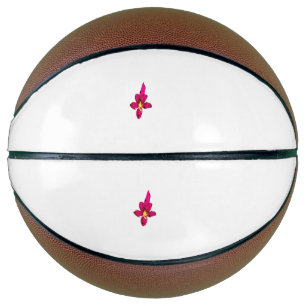 Girly Design, Light Gold, Purplish Red Basketball