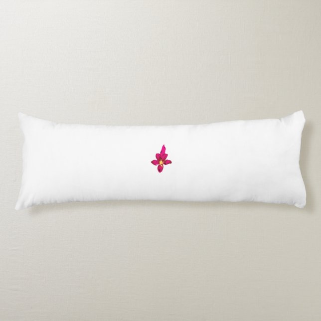 Girly Design, Light Gold, Purplish Red Body Pillow (Front)