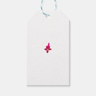 Girly Design, Light Gold, Purplish Red Gift Tags