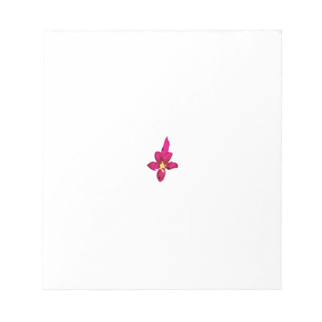 Girly Design, Light Gold, Purplish Red Notepad (Front)