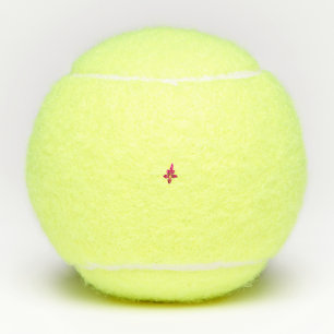 Girly Design, Light Gold, Purplish Red Tennis Balls