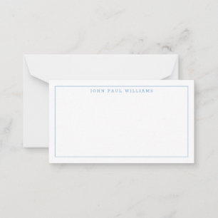 Girly Dusty Blue Professional Formal Thin Border Card