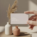 Girly Elegant Calligraphy Minimal Beige Business Card<br><div class="desc">Minimalist professional with elegant handwritten script.</div>