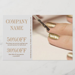 girly fashion beauty nail artist nail salon flyer