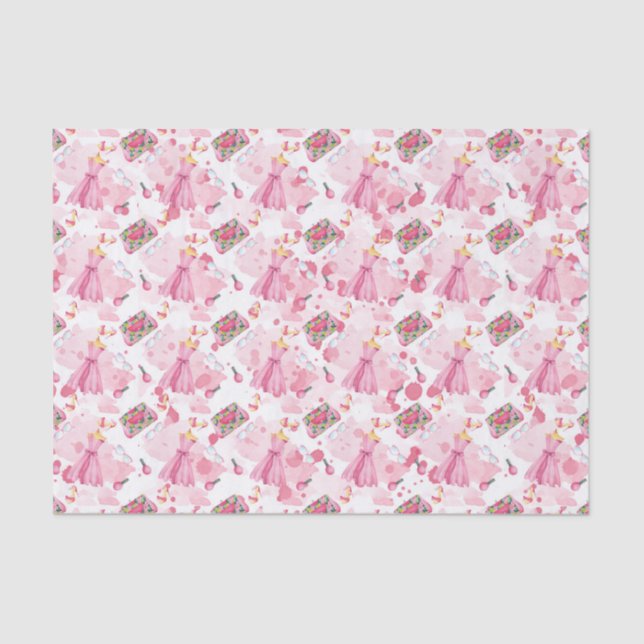 Girly Fashion dress and pattern party tissue Tissue Paper (Front)