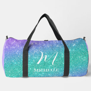 Girly Faux Glitter Personalized Name Dance Gym Bag