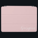 Girly Feminine Pink Script Name iPad Air Cover<br><div class="desc">Girly Feminine Pink Script Name iPad Protective Customized Cover</div>