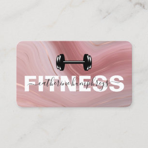 Girly Fitness Trainer Social Media Business Card