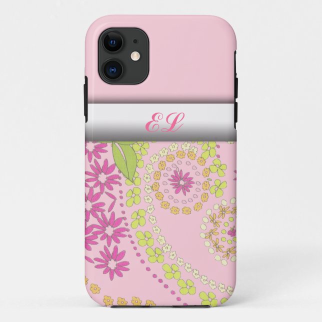 Girly floral monogram iphone5 covers (Back)