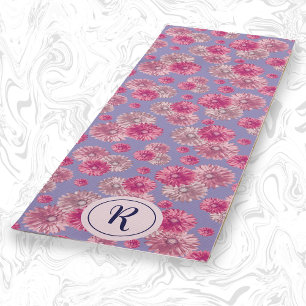 Girly Floral With Modern Pastel Flowers Gym Yoga Mat