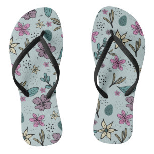 Girly Flower Art New Design Floral Aesthetic Flowe Flip Flops