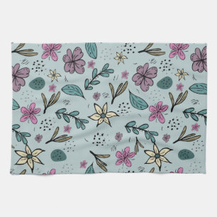 Girly Flower Art New Design Floral Aesthetic Flowe Kitchen Towel