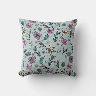 Girly Flower Art New Design Floral Aesthetic Flowe Throw Pillow