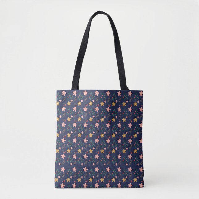 Girly Flower Art New Design Floral Aesthetic Flowe Tote Bag (Front)