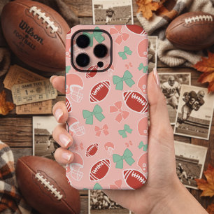 Girly Football Bow Pattern Phone Case