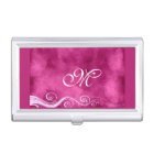 Girly Fuchia with White Swirls and Monogram