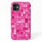 Girly Fuchsia Geometric Decorative Tile Pattern