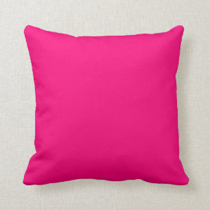 Girly Fuchsia Hot Pink Custom Friendly Decor Throw Pillow