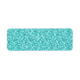 Girly, Fun Aqua Blue Glitter Printed
