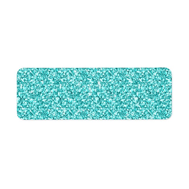 Girly, Fun Aqua Blue Glitter Printed (Front)