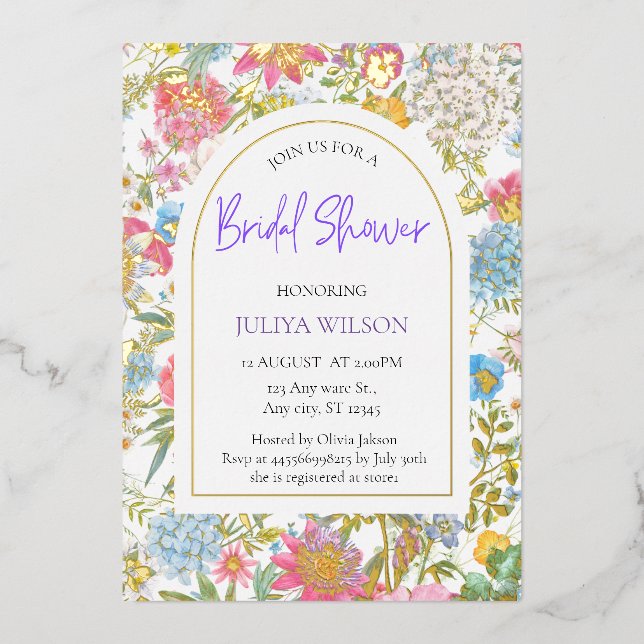  Girly Garden flower Bridal shower (Front)