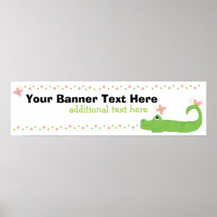Girly Gator Banner Poster
