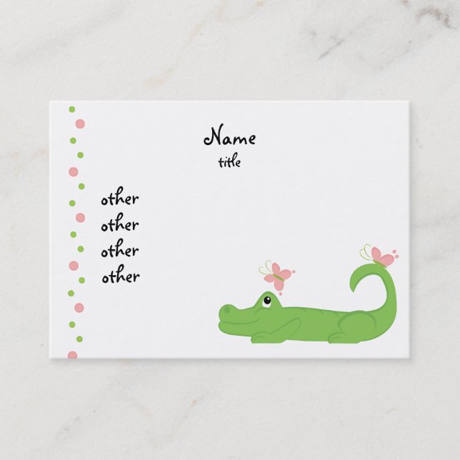 Girly Gator Business Card (Front)
