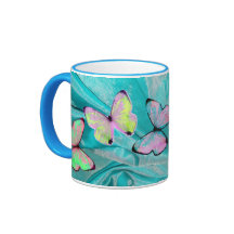 Girly Gift! Butterfly Mug, Add NAME!