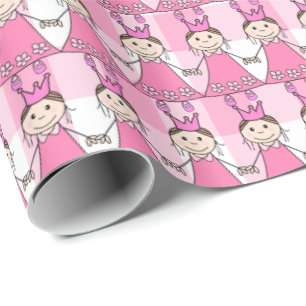 girly gift wrap paper,princess