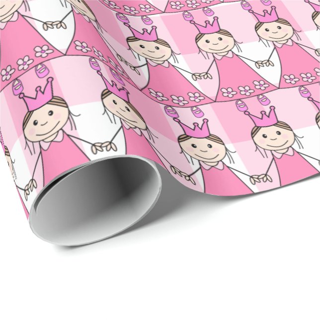 girly gift wrap paper,princess (Roll Corner)