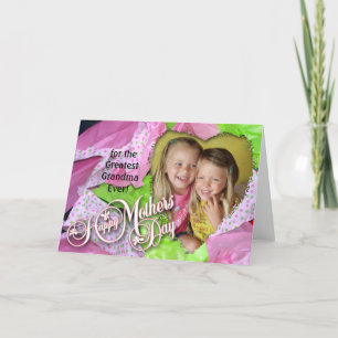 Girly Girl Heart Mothers Day Blank Card