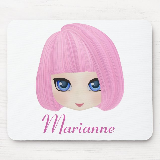 Girly Girl Marianne Custom Mousepad (Front)