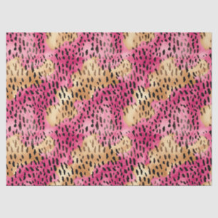 Girly Glam Gold Pink Leopard Tissue Paper
