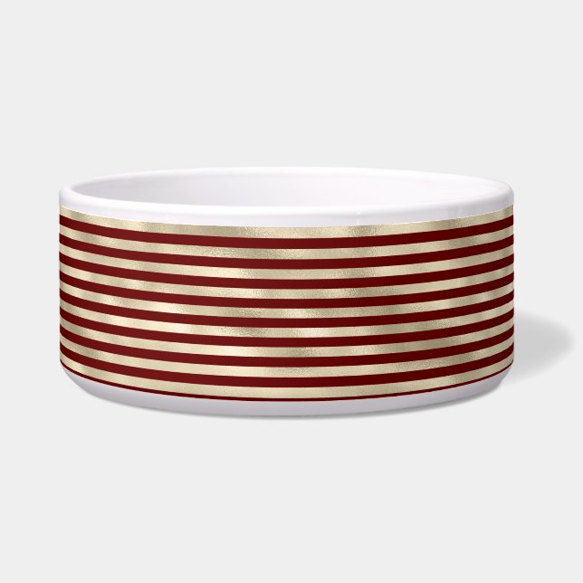 Girly Glam Gold Red Stripes (Front)