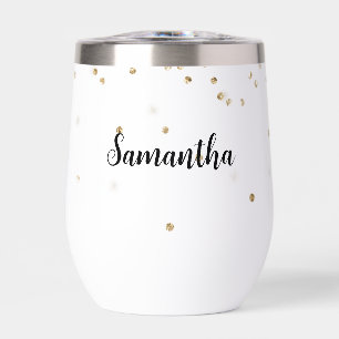 Girly Glam Gold Sparkle Confetti Personalized