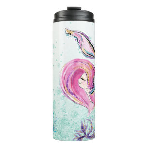*~* Girly Glam Mermaid Glitter Mercat Thermal Tumbler