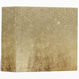 Girly Glamourous Gold Foil and Glitter Mesh Binder