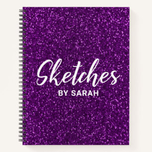 Girly Glitter Artist Sketchbook Notebook Notepad